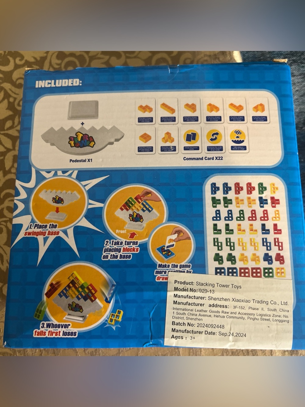 Tetra Tower Stacking Game, Fun Balance Building Blocks Board - Picture 7 of 7